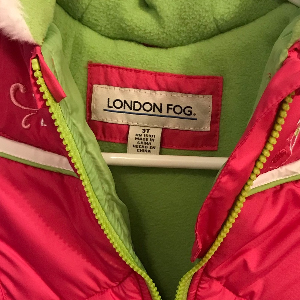 London fog winter coat with scarf